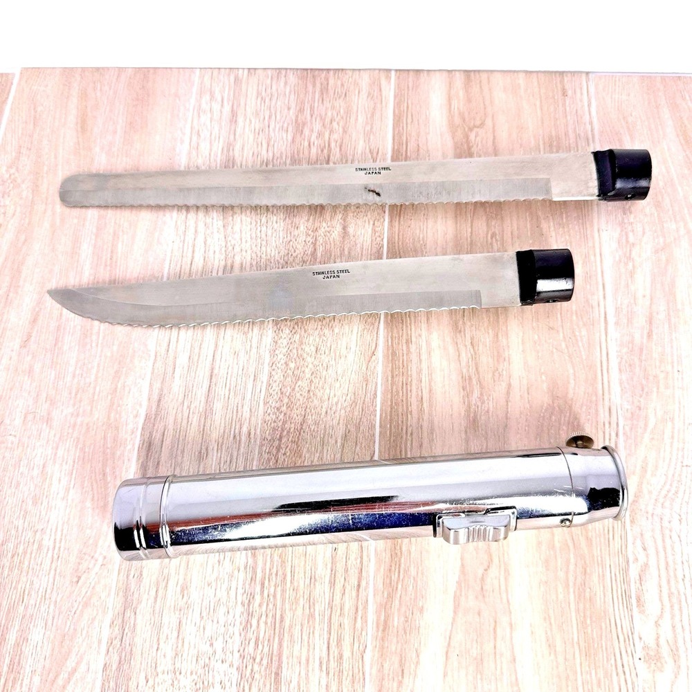 Electric Meat Carver Cordless Battery Powered Knife Set Stainless Steel